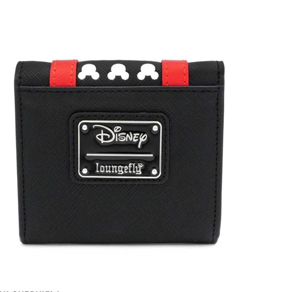 Loungefly x Mickey Mouse Black/Red Trifold Wallet - Picture 6 of 6